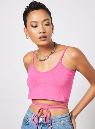 Small Signature Crop Top Pink