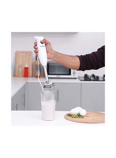 Hand Blender with Stainless Steel Blades, Detachable Stick & Hang-Up Loop, Anti-Splash Guard and Easy Cleaning OMHB 2285 White - v1643793212/N24601721A_3