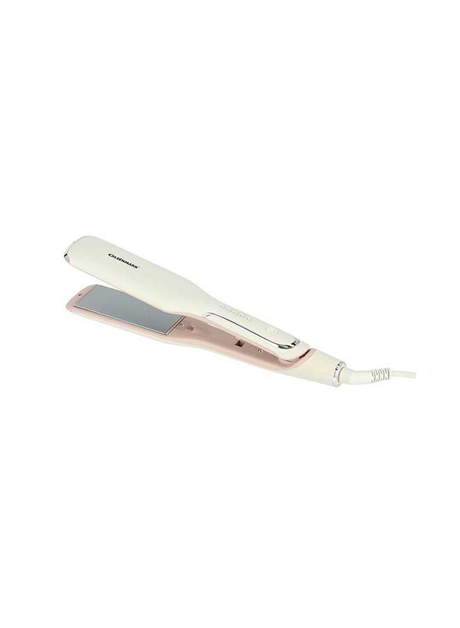 Olsenmark Professional Hair Straightener White/Pink 500grams  - Image 1