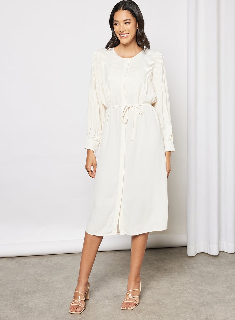 Y.A.S Hevira Long Sleeve Midi Dress Eggnog - Image 1
