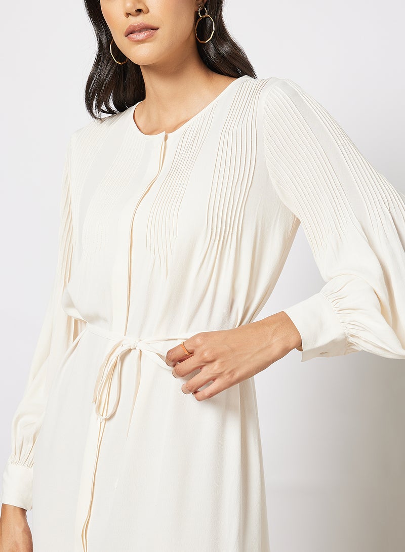 Y.A.S Hevira Long Sleeve Midi Dress Eggnog - Image 3