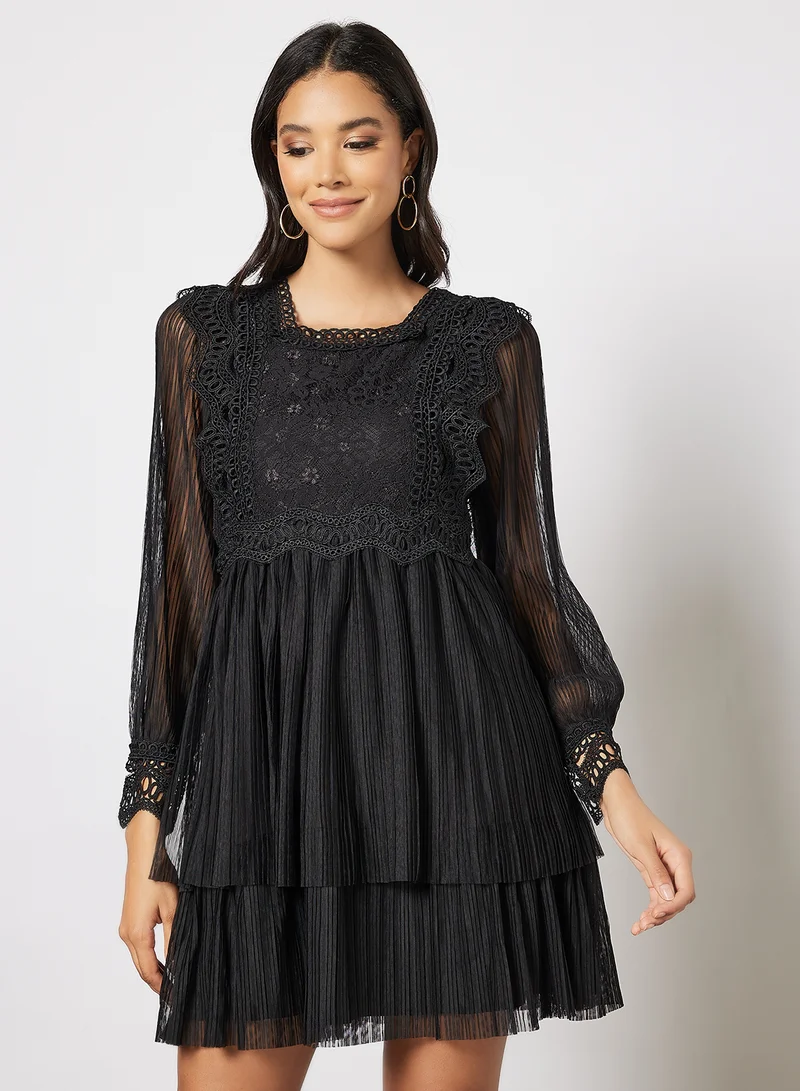 ياس Sophia Square Neck Dress Black