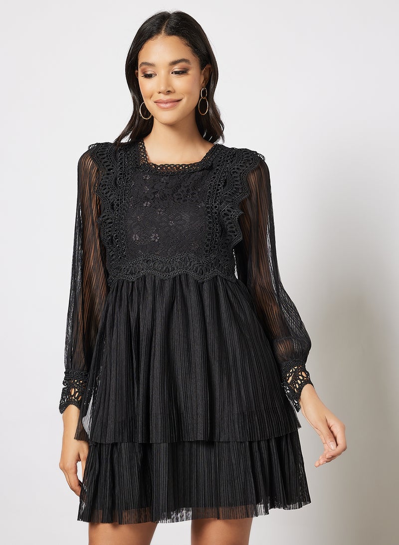 Y.A.S - Sophia Square Neck Dress Black - Image 1