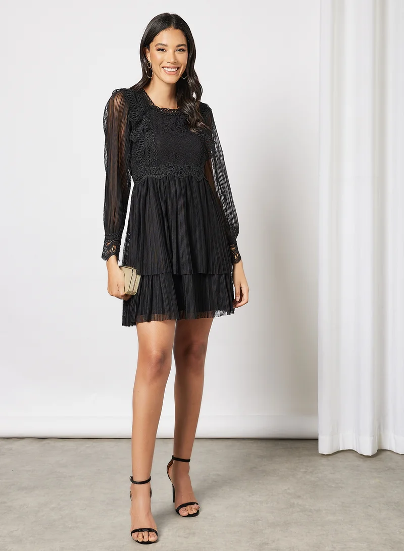 ياس Sophia Square Neck Dress Black