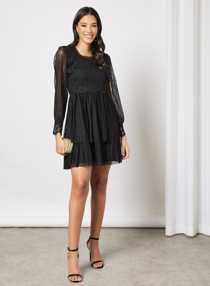 Y.A.S - Sophia Square Neck Dress Black - Image 1