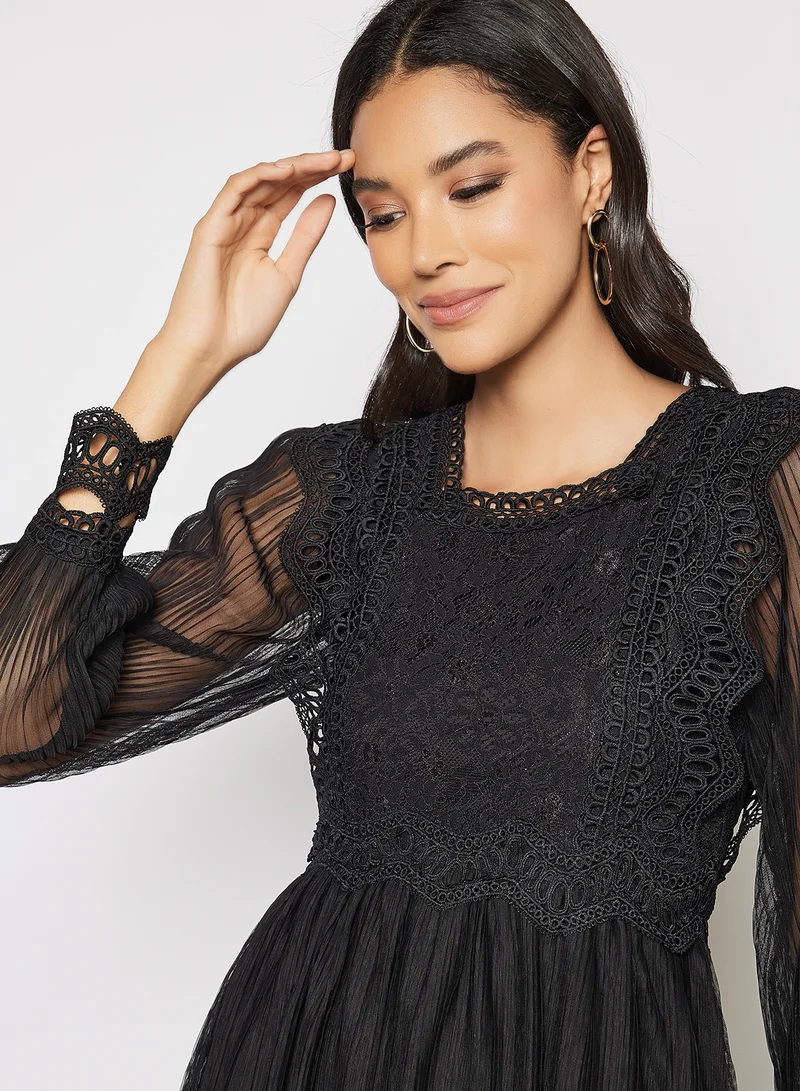 ياس Sophia Square Neck Dress Black
