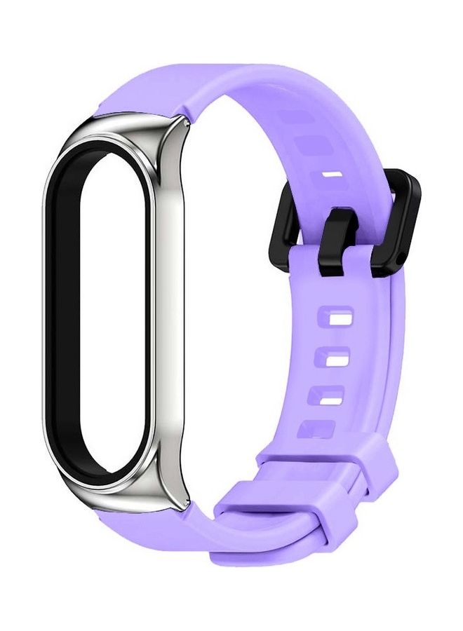 MARGOUN Adjustable Silicone Replacement Strap For Xiaomi Mi Band 5 And 6 Fitness Tracker Purple - Image 3