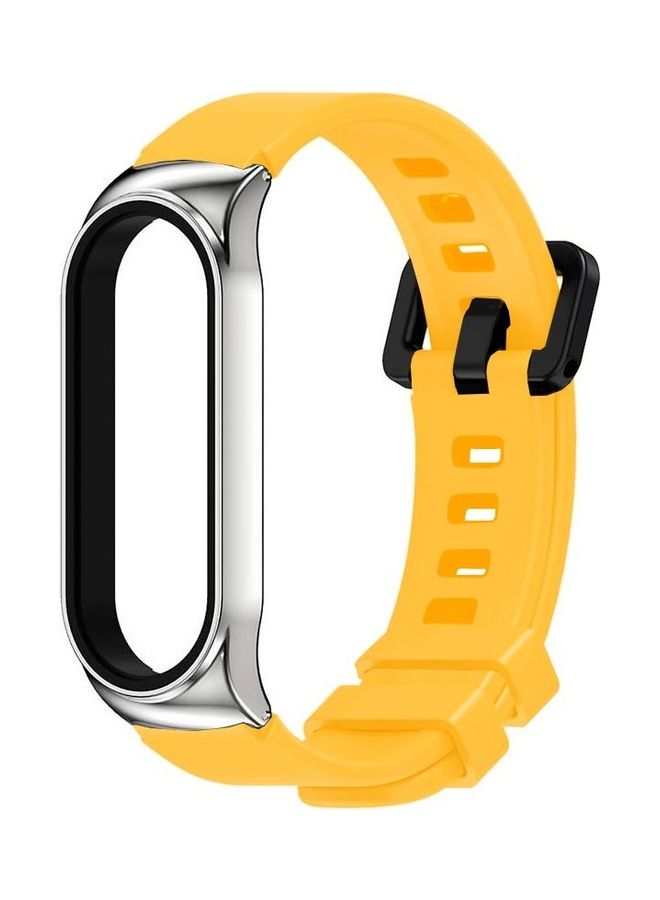 MARGOUN Adjustable Silicone Replacement Strap For Xiaomi Mi Band 5 And 6 Fitness Tracker Yellow - Image 3