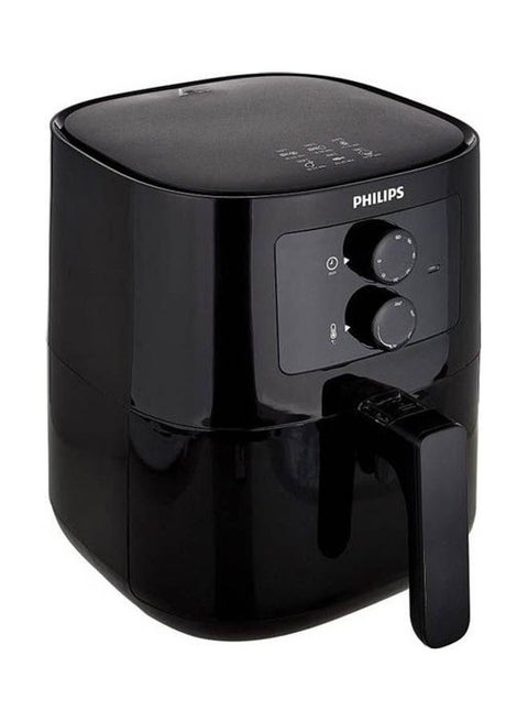 مقلاة هوائية مزودة بمقابض تحكم طراز Hd920091 4.1 L 1400 W Hd920091 أسود