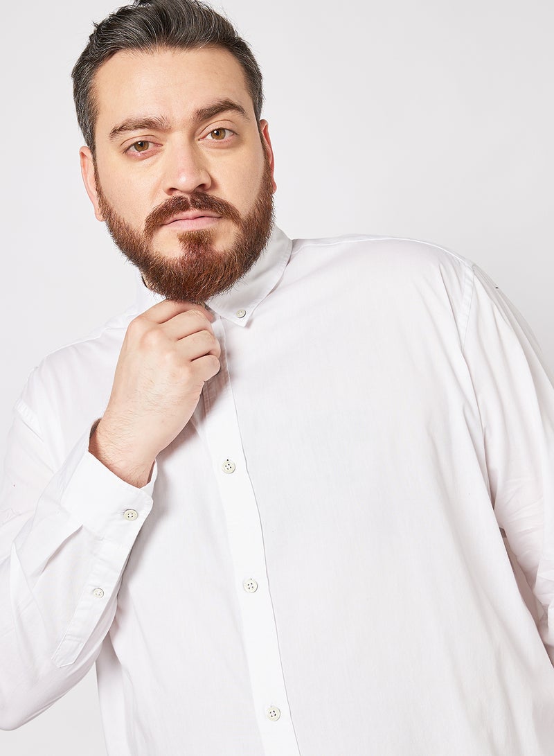 Plus Size Justin Cotton Shirt White