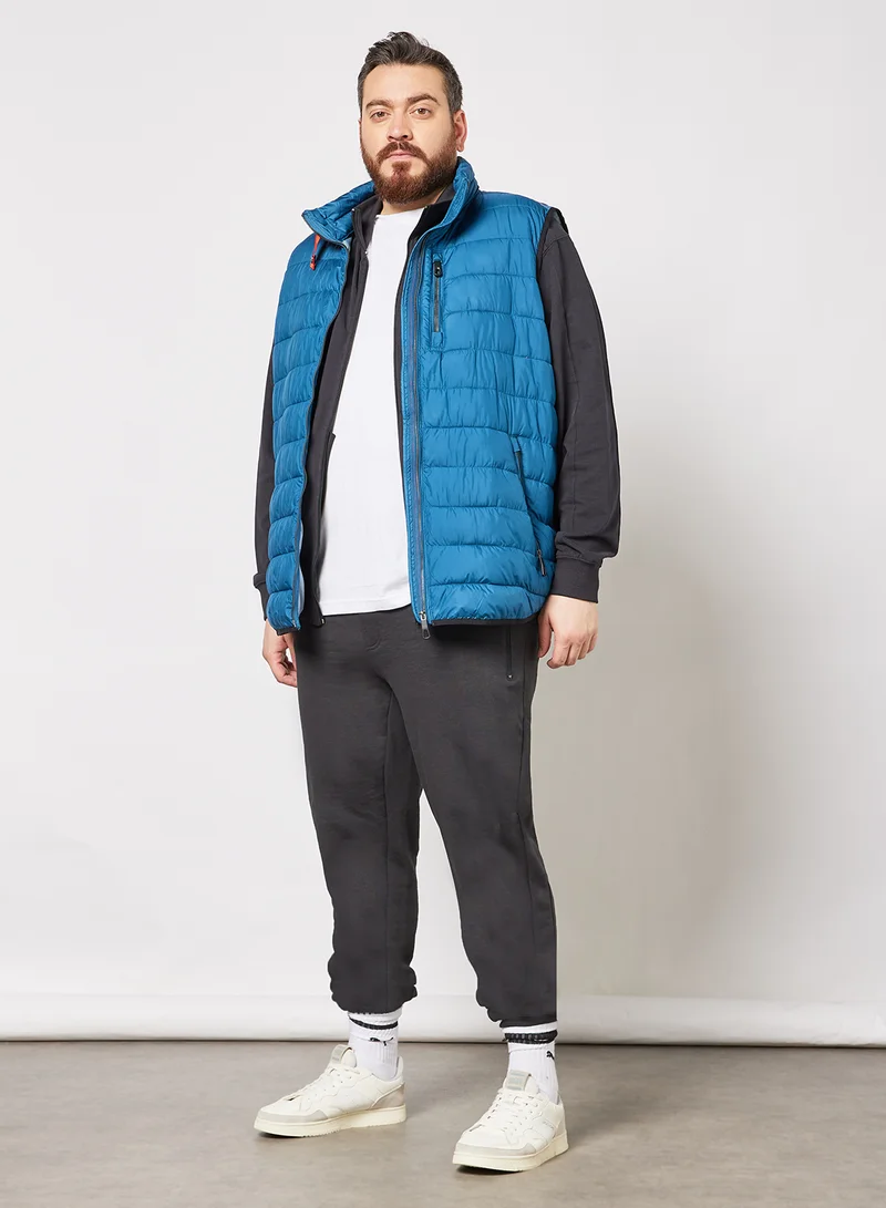 North 56°4 Plus Size Quilted Sleeveless Gilet Blue