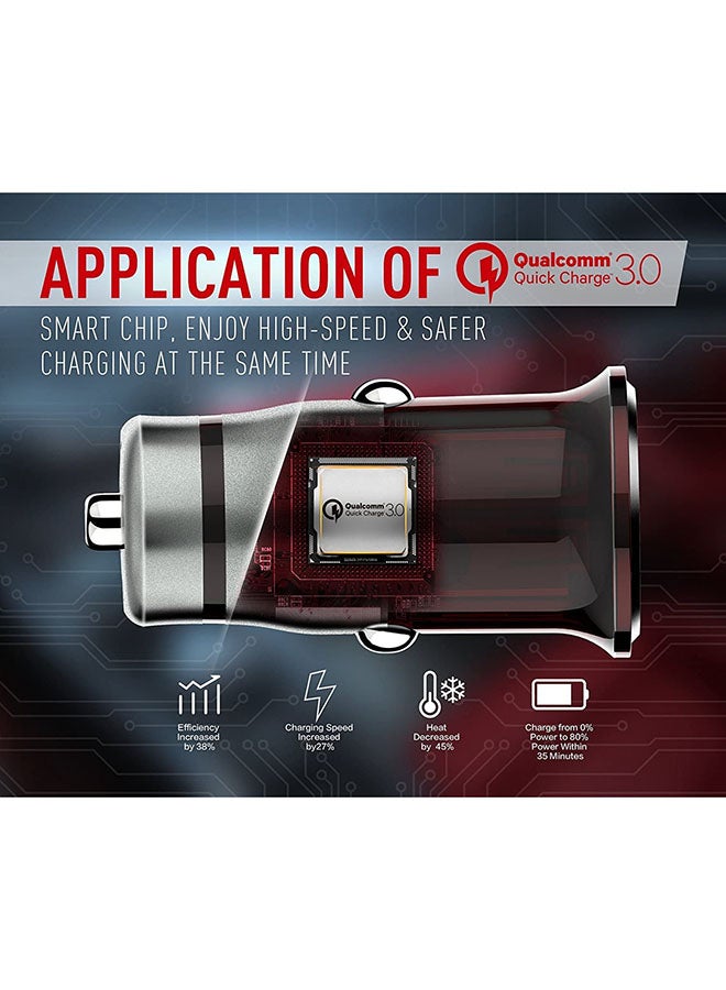 LDNIO Fast Charging Car Charger Amber - Image 2