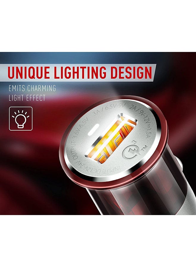 LDNIO Fast Charging Car Charger Amber - Image 3