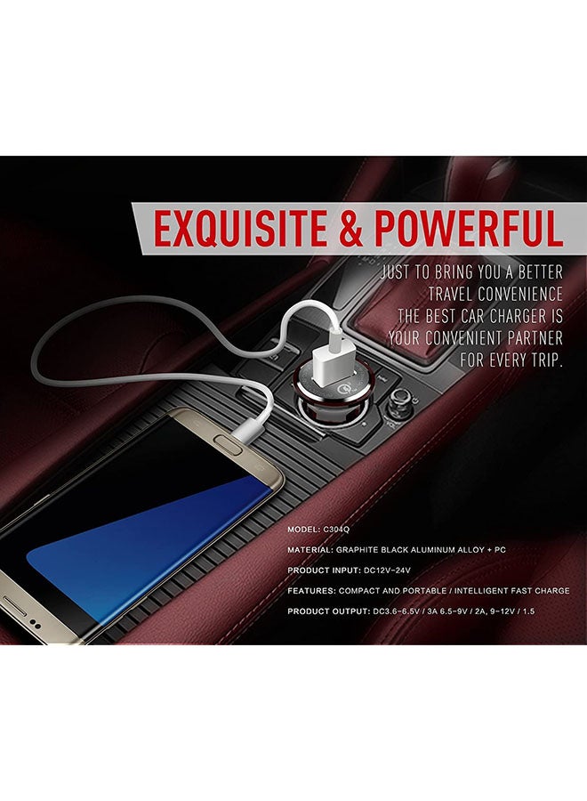 LDNIO Fast Charging Car Charger Amber - Image 4