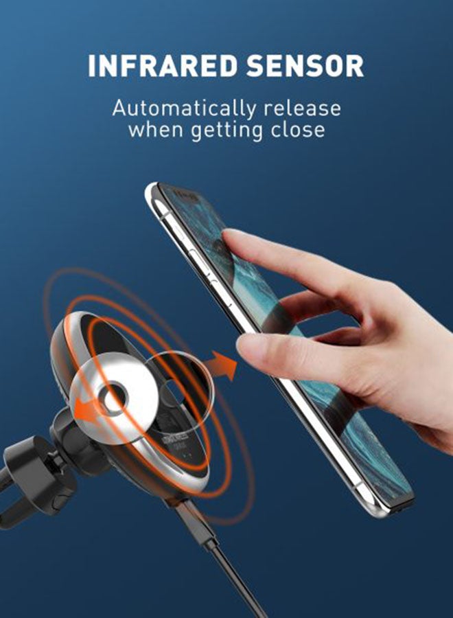 10W Fast Wireless Charging Automatic Car Mount Ma02 Arrival Black - v1643797355/N48425631A_2