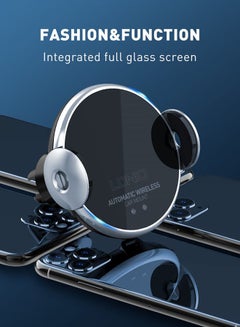 LDNIO 10W Fast Wireless Charging Automatic Car Mount Ma02 Arrival Black  - Image 3