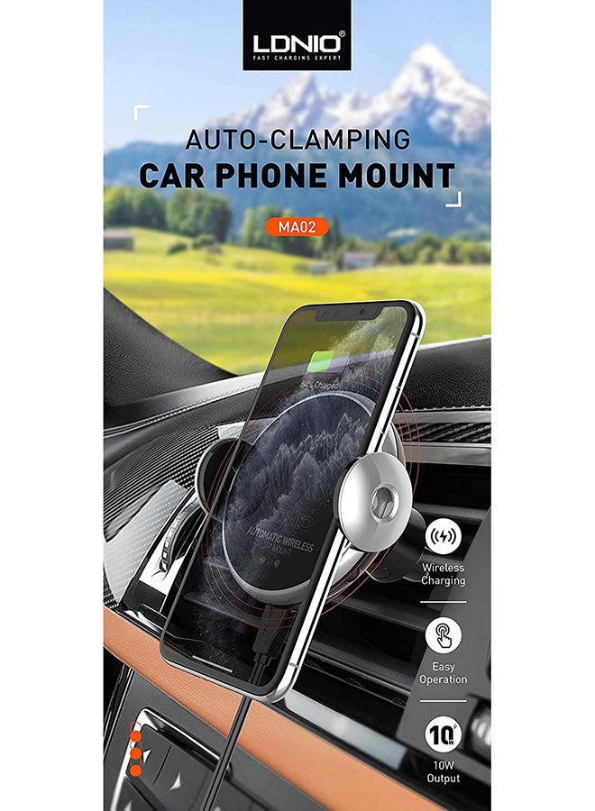 10W Fast Wireless Charging Automatic Car Mount Ma02 Arrival Black - v1643797357/N48425631A_13