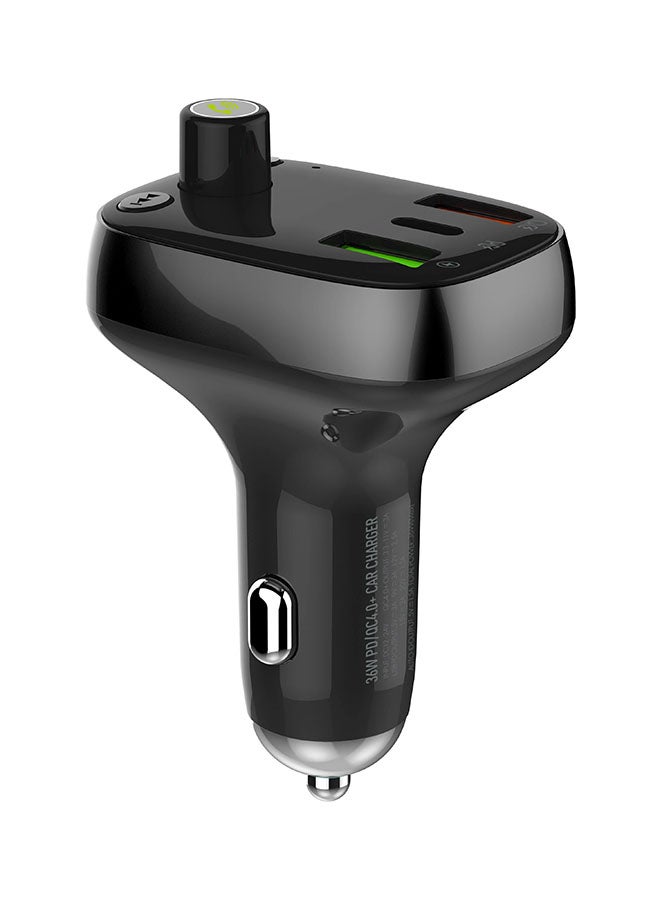 LDNIO Bluetooth FM Transmitter Fast Car Charger Black - Image 2