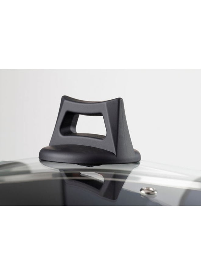 BLACK+DECKER - Non-Stick Casserole, Stockpot And Stewpot With Glass Lid 5 Layer PTFE  Spray Coating Black 30cm - Image 1