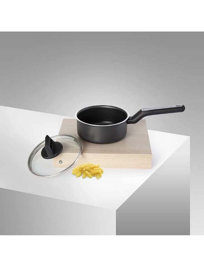 15-Piece Non-Stick Cookware Set (2 Fry Pans, 2 Casseroles, Saucepan, Kadai, 4 Lids & 5 Spatulas) with 5 Layer PTFE Non-Stick Spray Coating BXSGS15BME Black 7.69kg