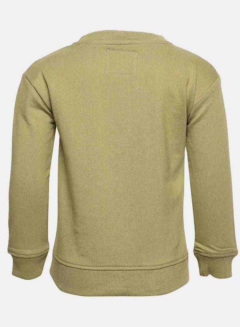 R&B Fashion Sweatshirt Olive  - Image 2