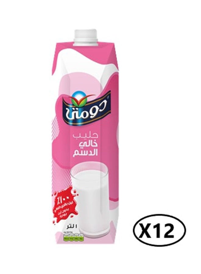 Domty - SKIMMED MILK 1Liters Pack of 12 - Image 1