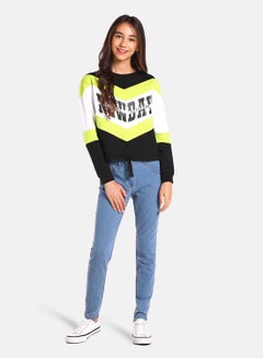 R&B Girls Fashion Cotton Sweatshirt Black  - Image 2