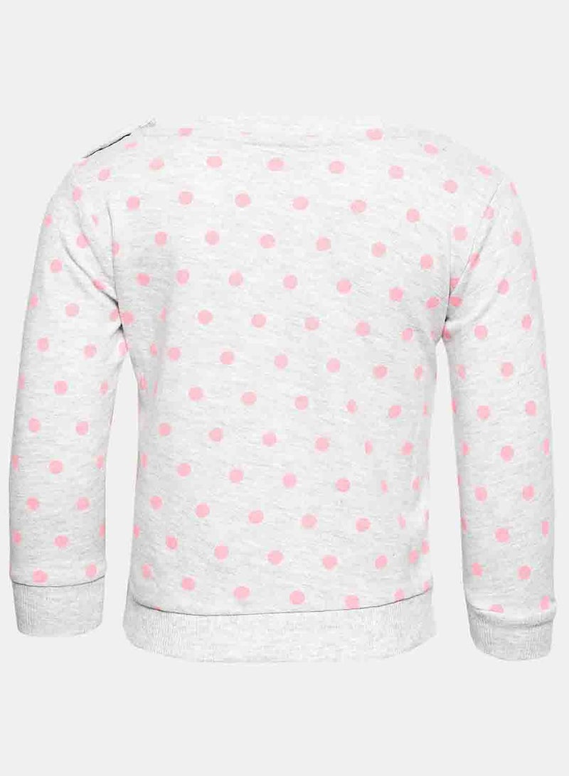 R&B Fashion Cotton Sweatshirt Grey Melange  - Image 2