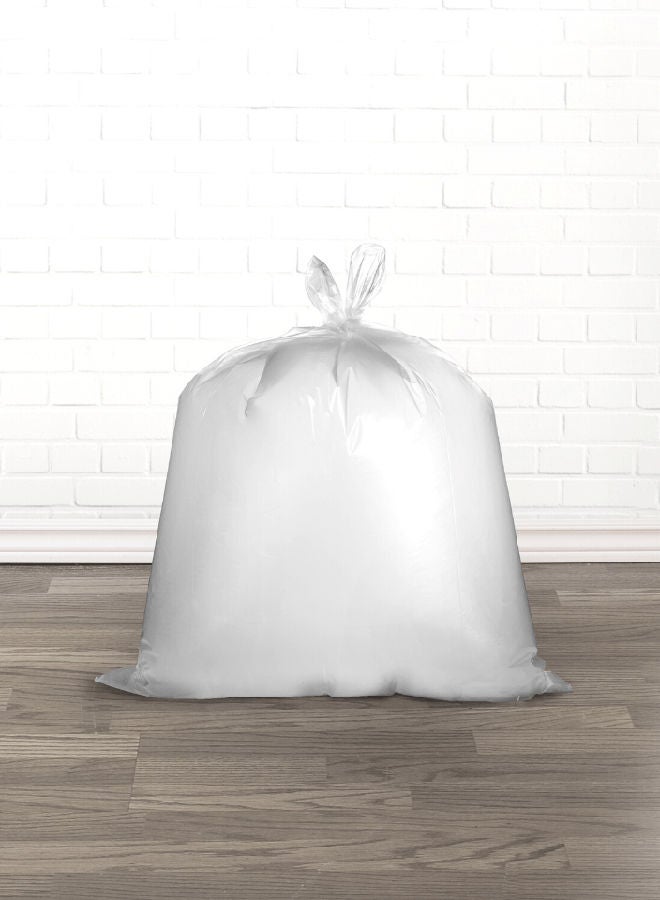 50-Piece Dust Bin Bags 10 Gallon White 55x45cm