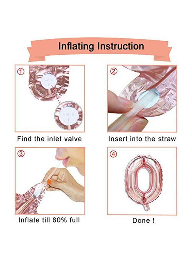 بارتي تايم بالون من القصدير على شكل حرف P 16x1.5x1.5بوصة - Image 3