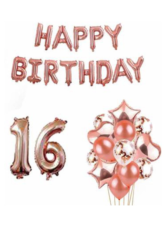 ذا بارتي بوبير - طقم بالونات بحروف "Happy Birthday" 16بوصة - Image 1