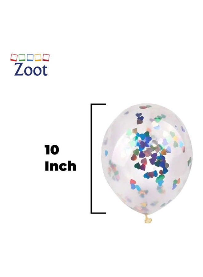 زوت 20-Piece Confetti Filled Party Decoration Balloons Set 10inch - Image 2