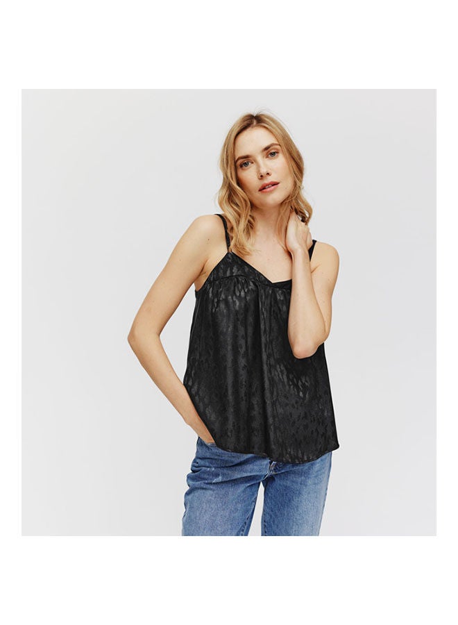 promod Silky Strappy Top Black - Image 1