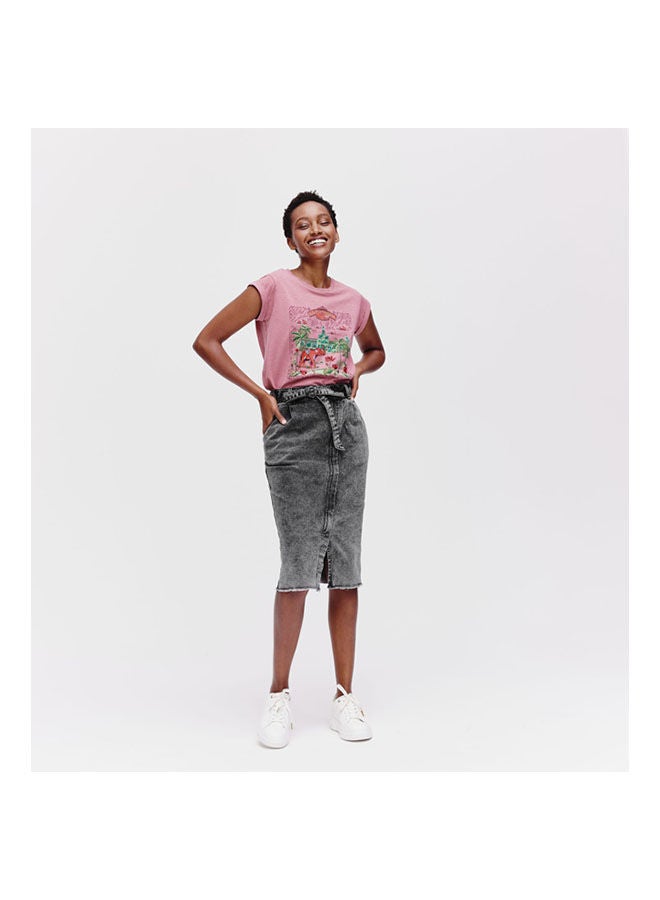 promod Denim Pencil Skirt Grey Denim  - Image 1