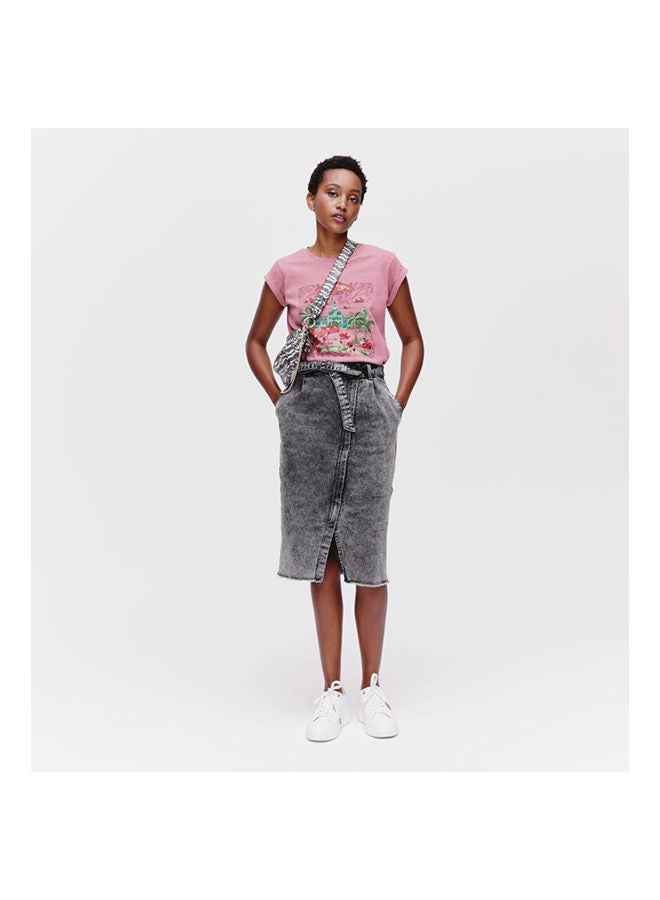 promod Denim Pencil Skirt Grey Denim  - Image 3