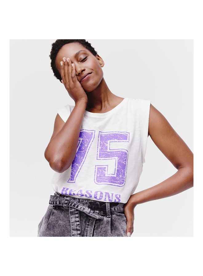 promod - Sleeveless Vest Top Ecru - Image 1