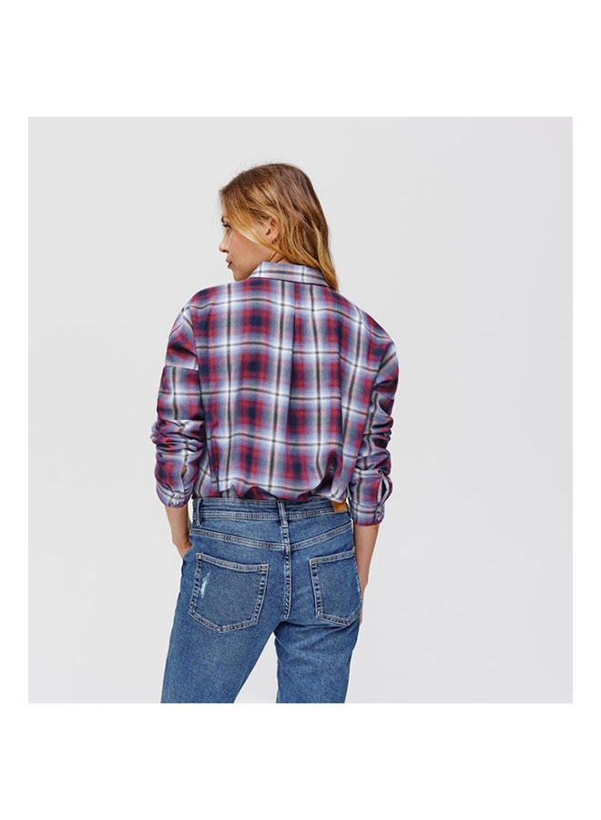 promod Oversized Cropped Shirt Multicolour - Image 3