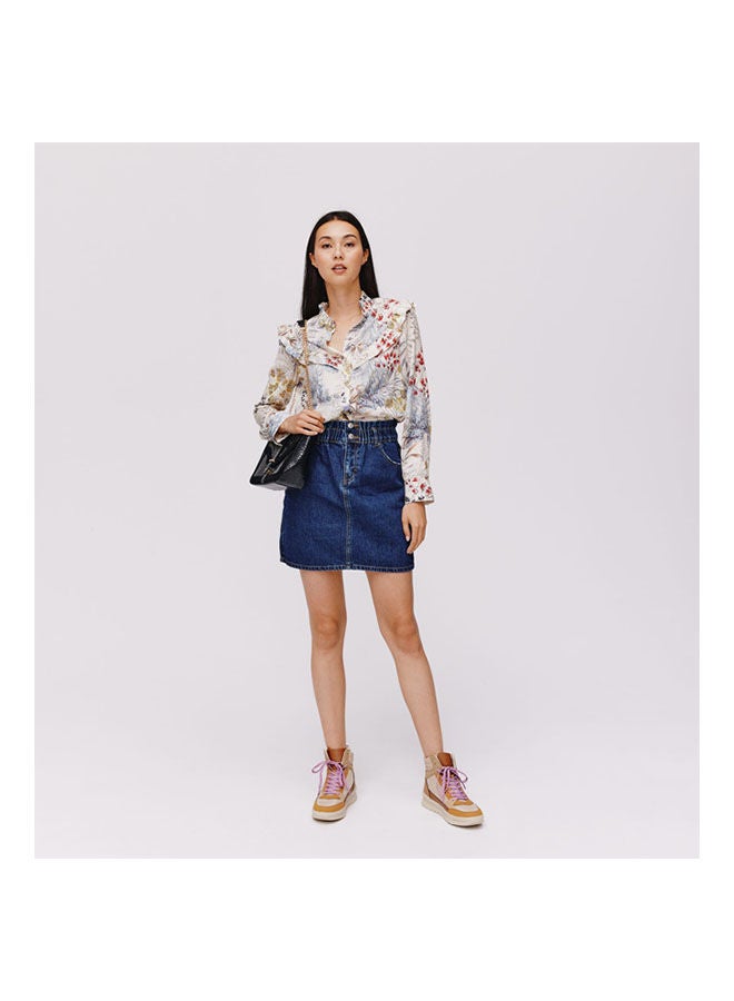 promod Short Denim Skirt Medium Denim  - Image 1