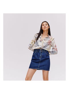 promod Short Denim Skirt Medium Denim  - Image 3