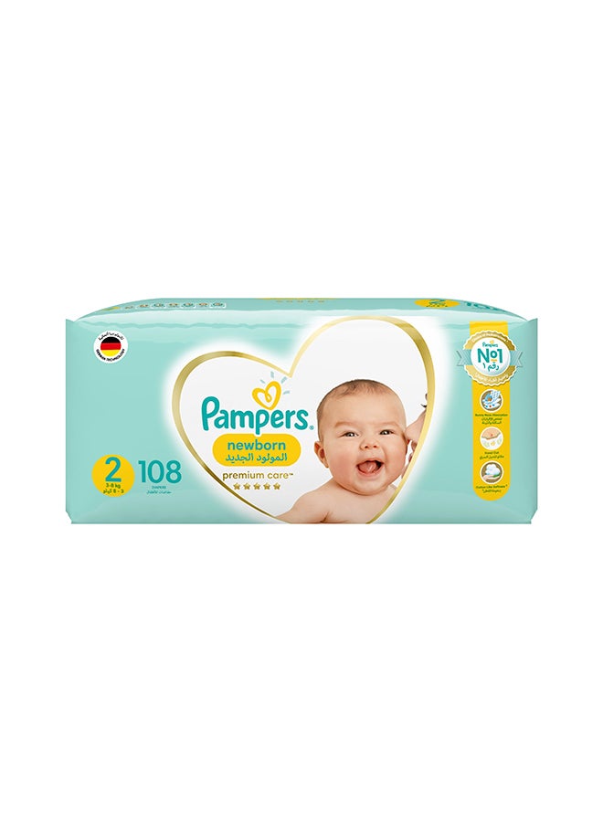 Pampers Premium Care Taped Diapers Size 2 Mega Pack 108 Count  - Image 2