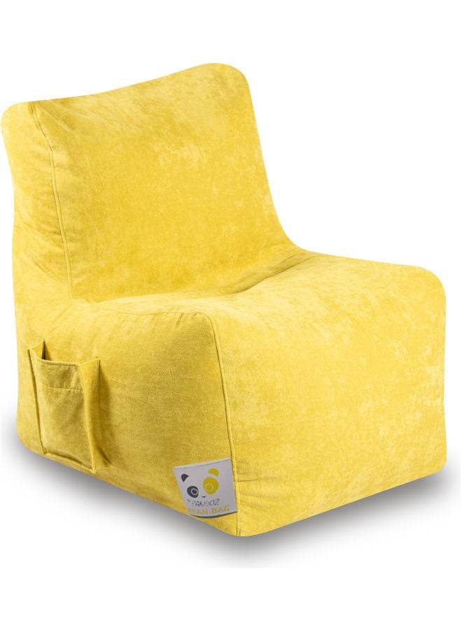 PANDOZ Ultra-Soft Bean Bag Relaxing Chair Yellow 85 x 35 x 65cm  - Image 1