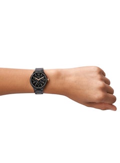 FOSSIL His And Her EVANSTON Chronograph Stainless Steel Wrist Watch BQ2645 - 45mm- Black  - Image 4