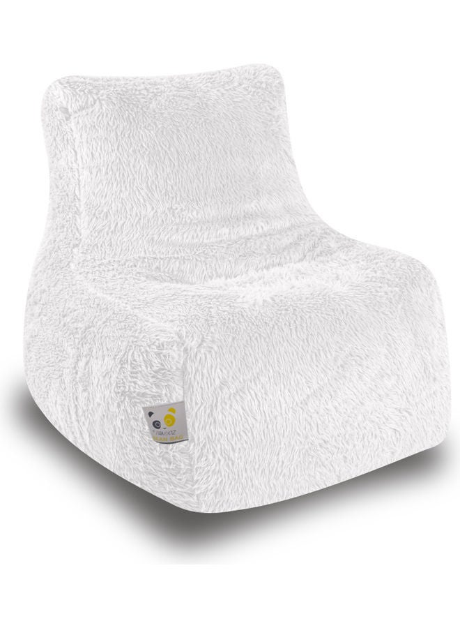 PANDOZ - Ultra-Soft Bean Bag Relaxing Chair White 85 x 35 x 65cm - Image 1