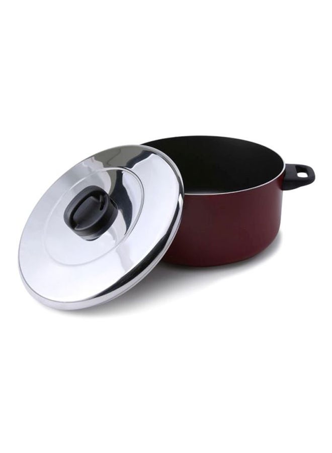 برستيج كسرولة كلاسيكية فضي / أسود / أحمر 30سم - Image 5