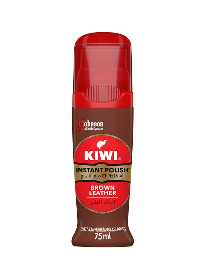 Kiwi Instant Shine And Protect, Liquid Shoe Polish With Long-Lasting Water Protection  75ml Brown  - Image 1