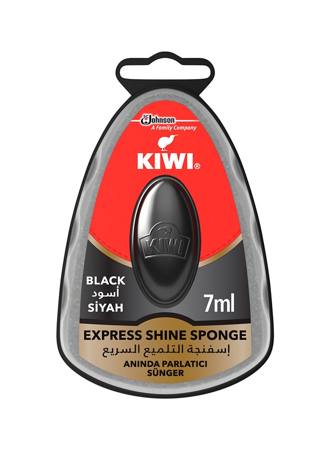 Kiwi Express Shine Shoe Polish Sponge 7ml Black - Image 1