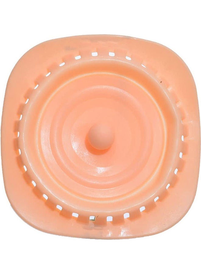 Silicon Circular Foldable Pelvis Strainer Light Orange  - Image 2