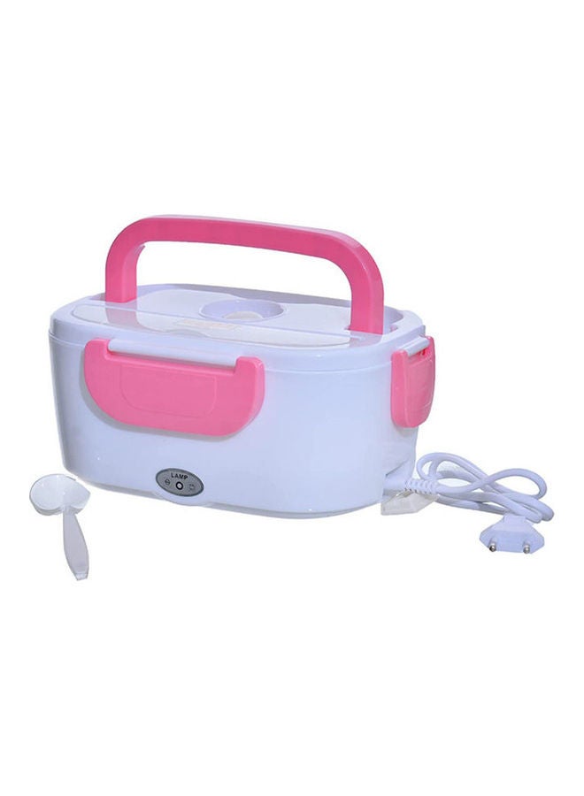 ماركة غير محددة Electric Heater Grid Lunch Box With Plastic Spoon White-Pink 24*17*11cm  - Image 1