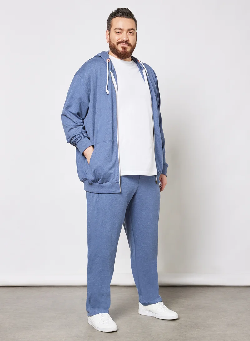 North 56°4 Plus Size Solid Joggers Blue