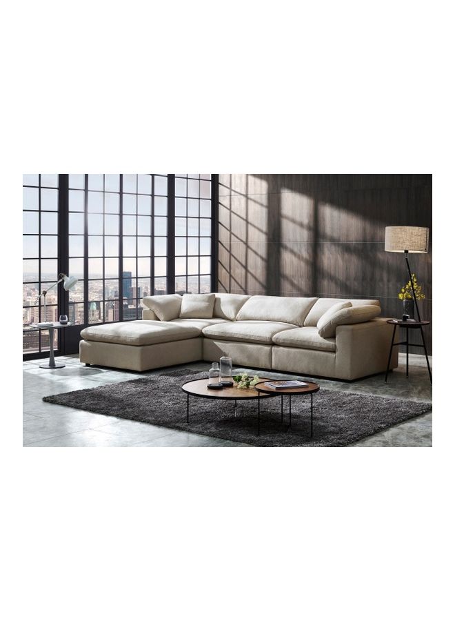 Home Box Signora Ottoman Beige 47x106x106cm  - Image 2